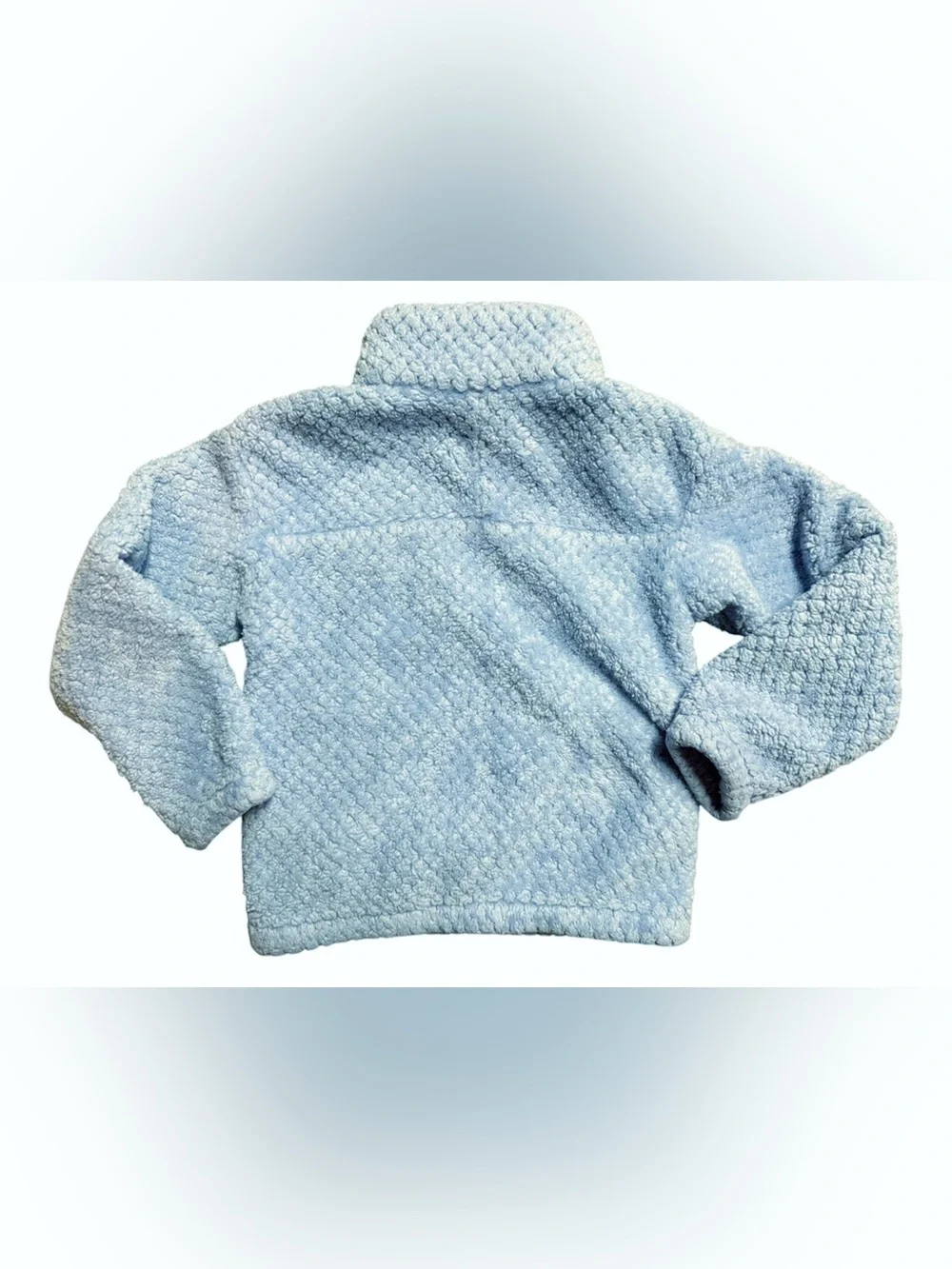 Columbia Cropped Pullover Quarter Zip Blue Fleece Size XS (6/7)